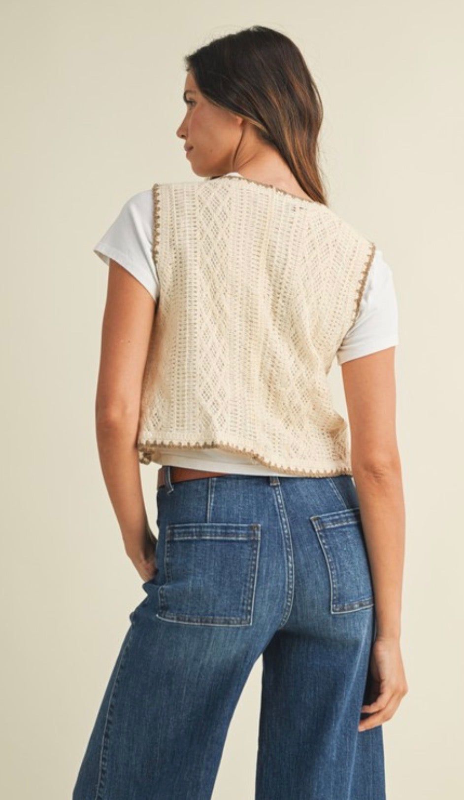 Floral Crochet Vest