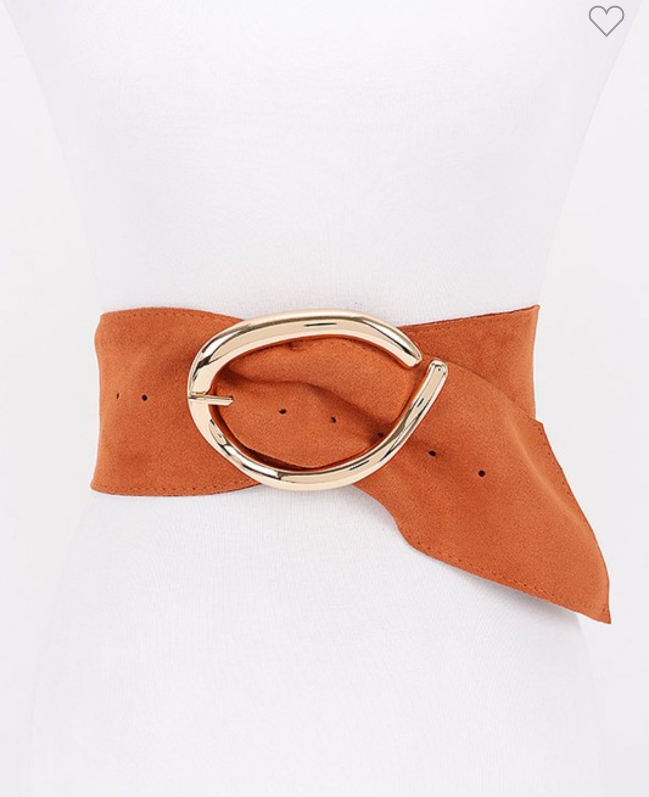 Faux Suede Metal Buckle Belt