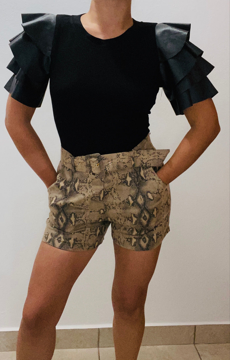 ANIMAL PRINT DRESSY SHORT