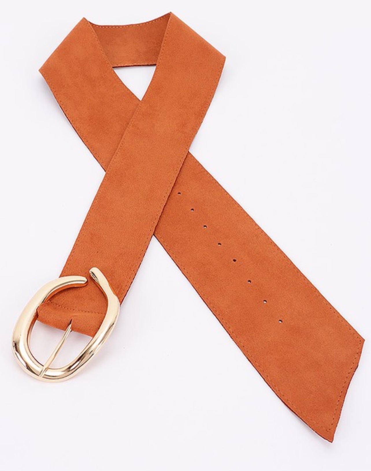 Faux Suede Metal Buckle Belt
