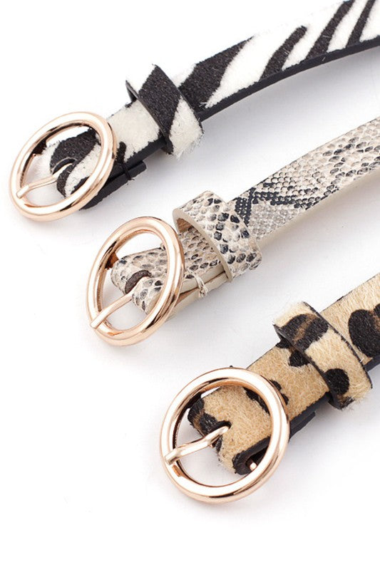 Leopard Animal Printed Belted