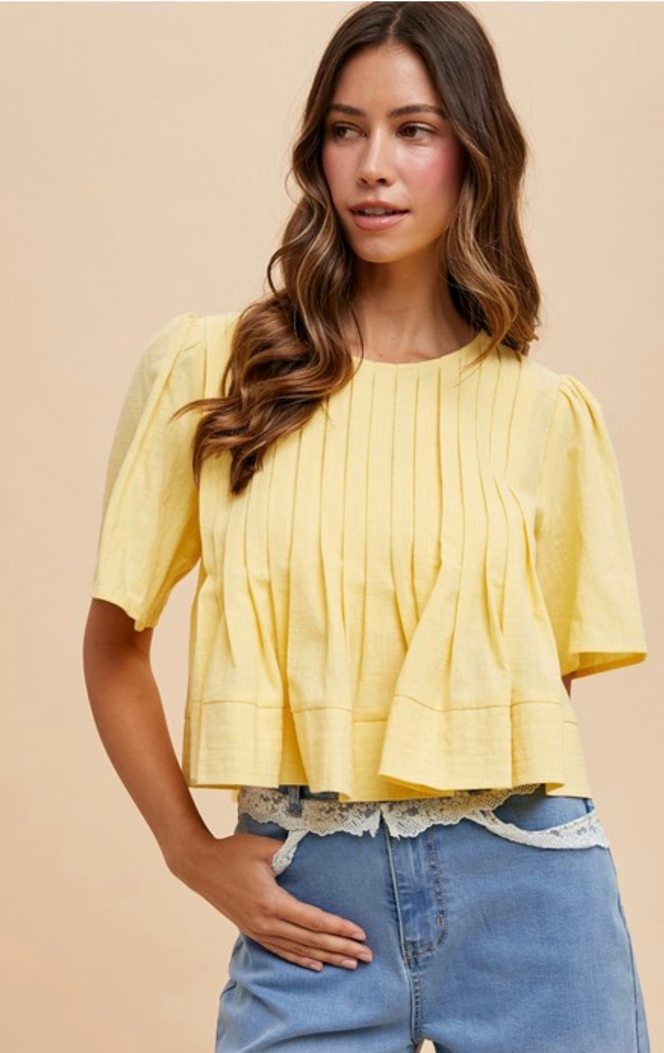 Flutter Sleeve Butter Blouse