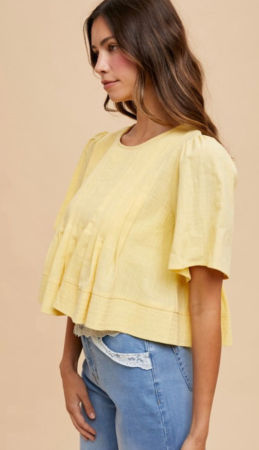 Flutter Sleeve Butter Blouse