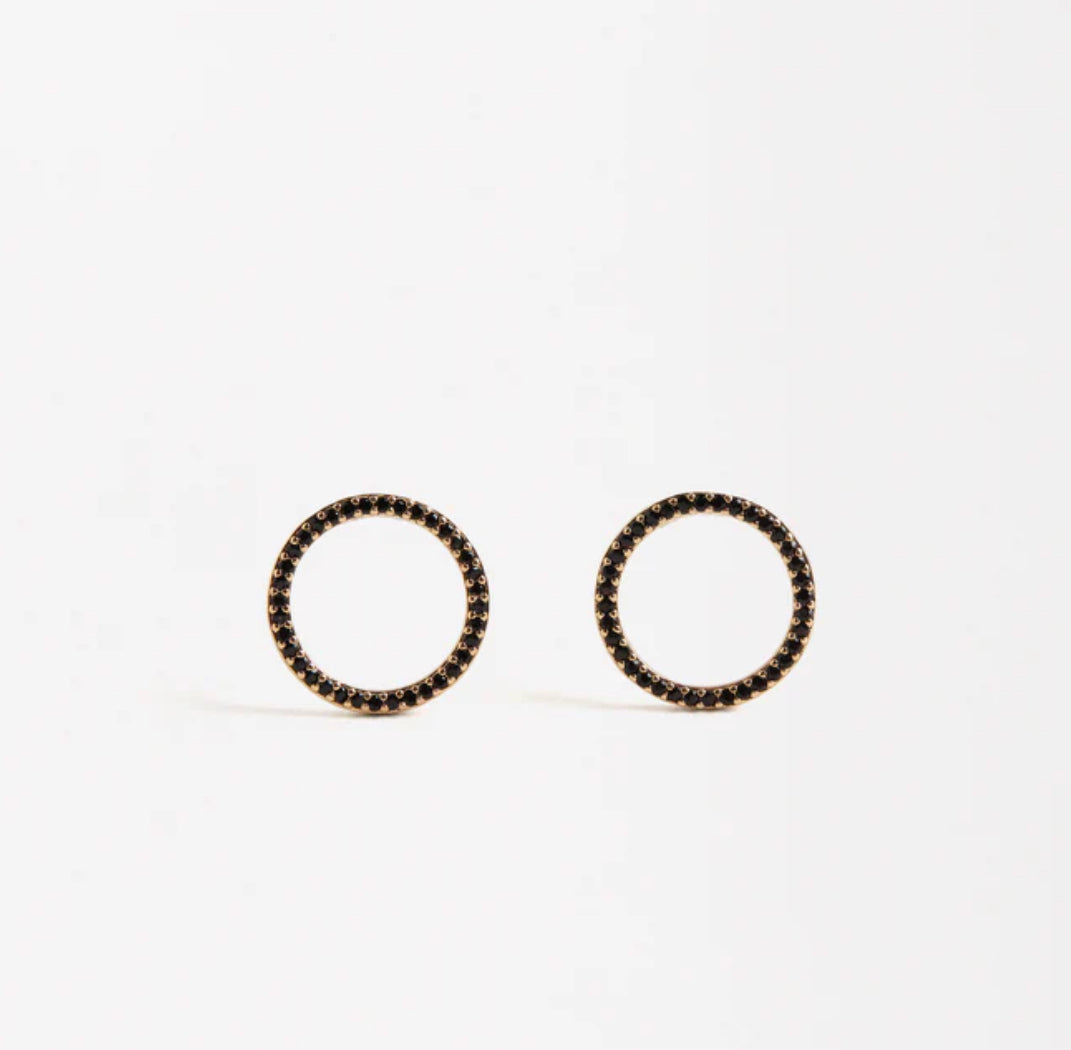 HOOP EARRINGS WITH ZIRCONIA