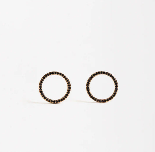 HOOP EARRINGS WITH ZIRCONIA