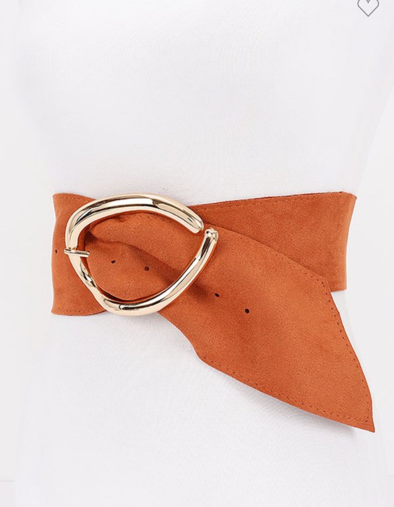 Faux Suede Metal Buckle Belt
