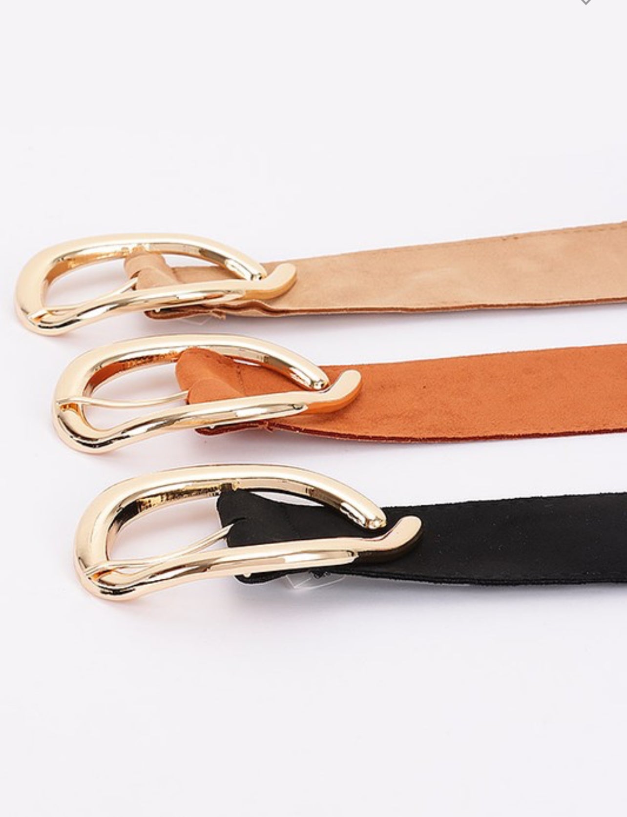 Faux Suede Metal Buckle Belt