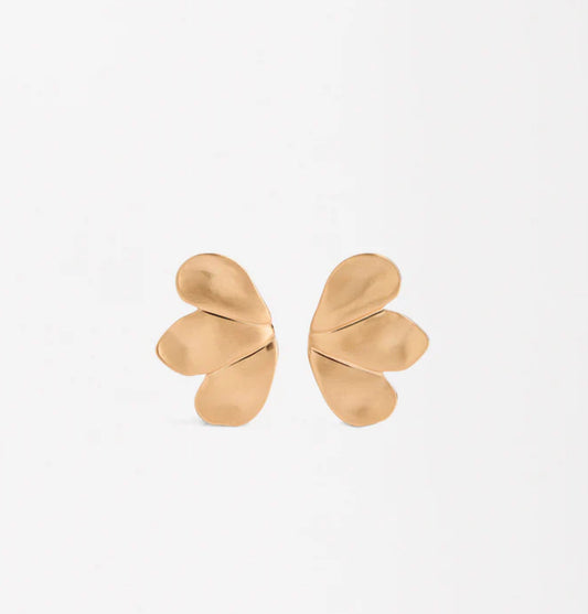 HALF-FLOWER EARRINGS WITH MATTE EFFECT
