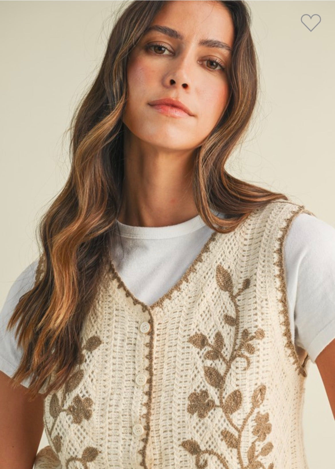 Floral Crochet Vest