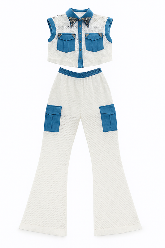 CRYSTAL DENIM SET