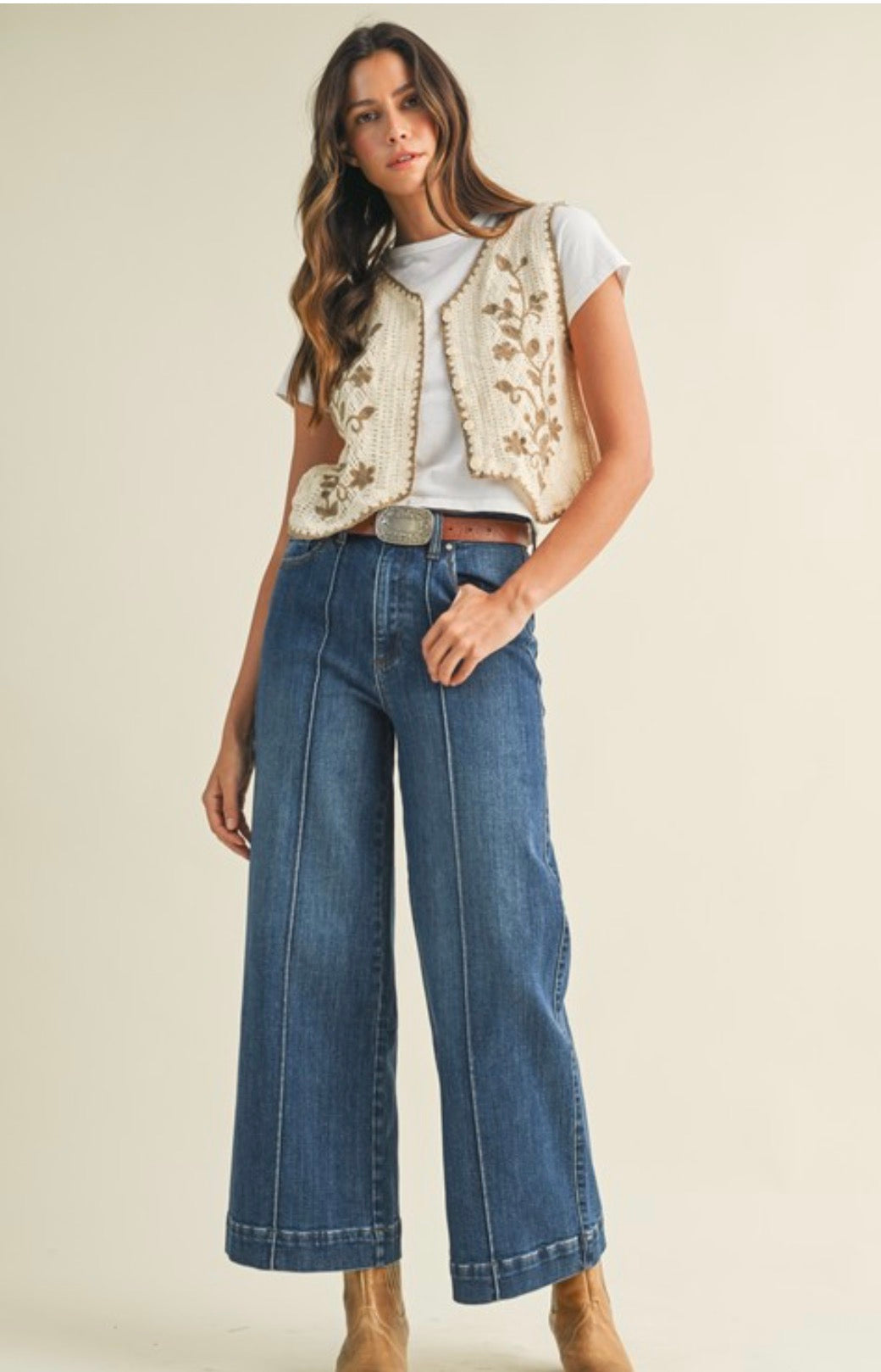 Floral Crochet Vest