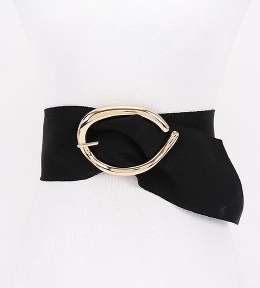 Faux Suede Metal Buckle Belt