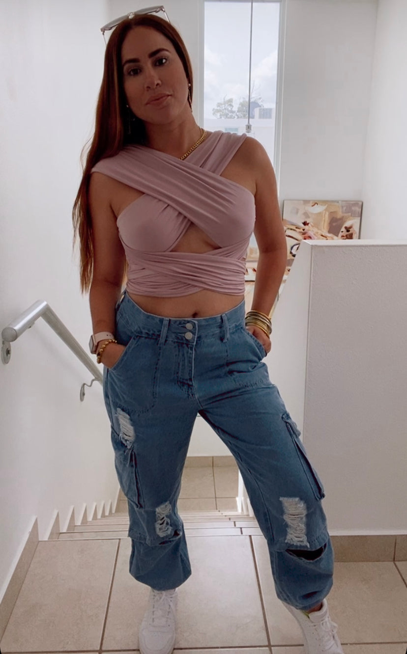 CONVERTIBLE SWEET LILA CROP TOP
