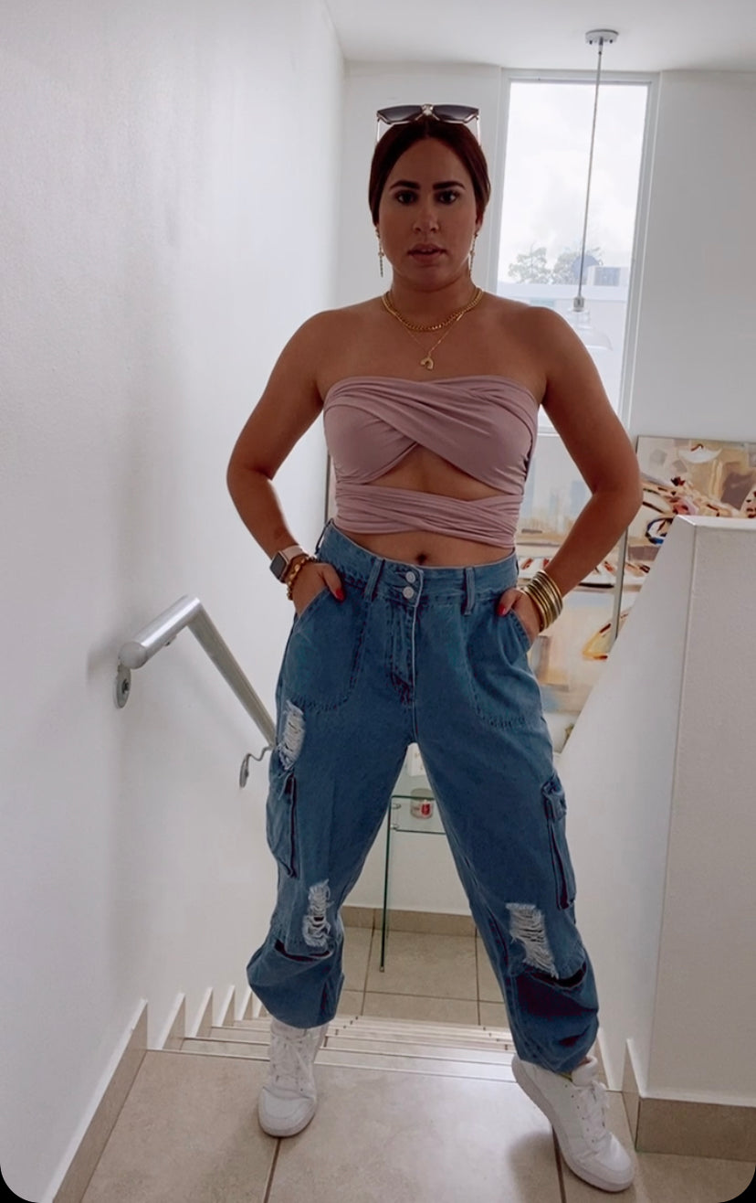 CONVERTIBLE SWEET LILA CROP TOP