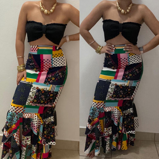 PATCH LONG SKIRT