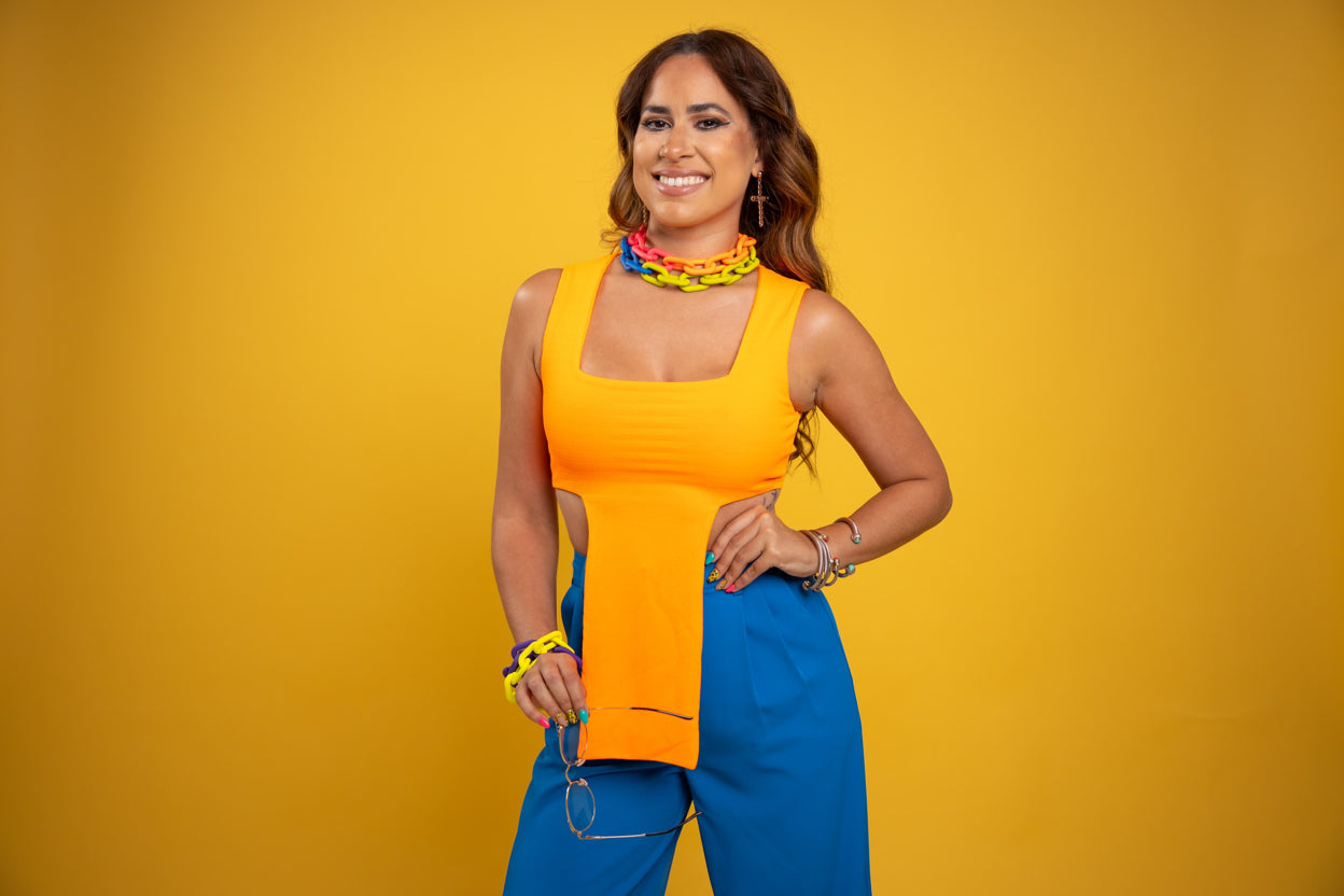 Blue High Waisted Palazzo